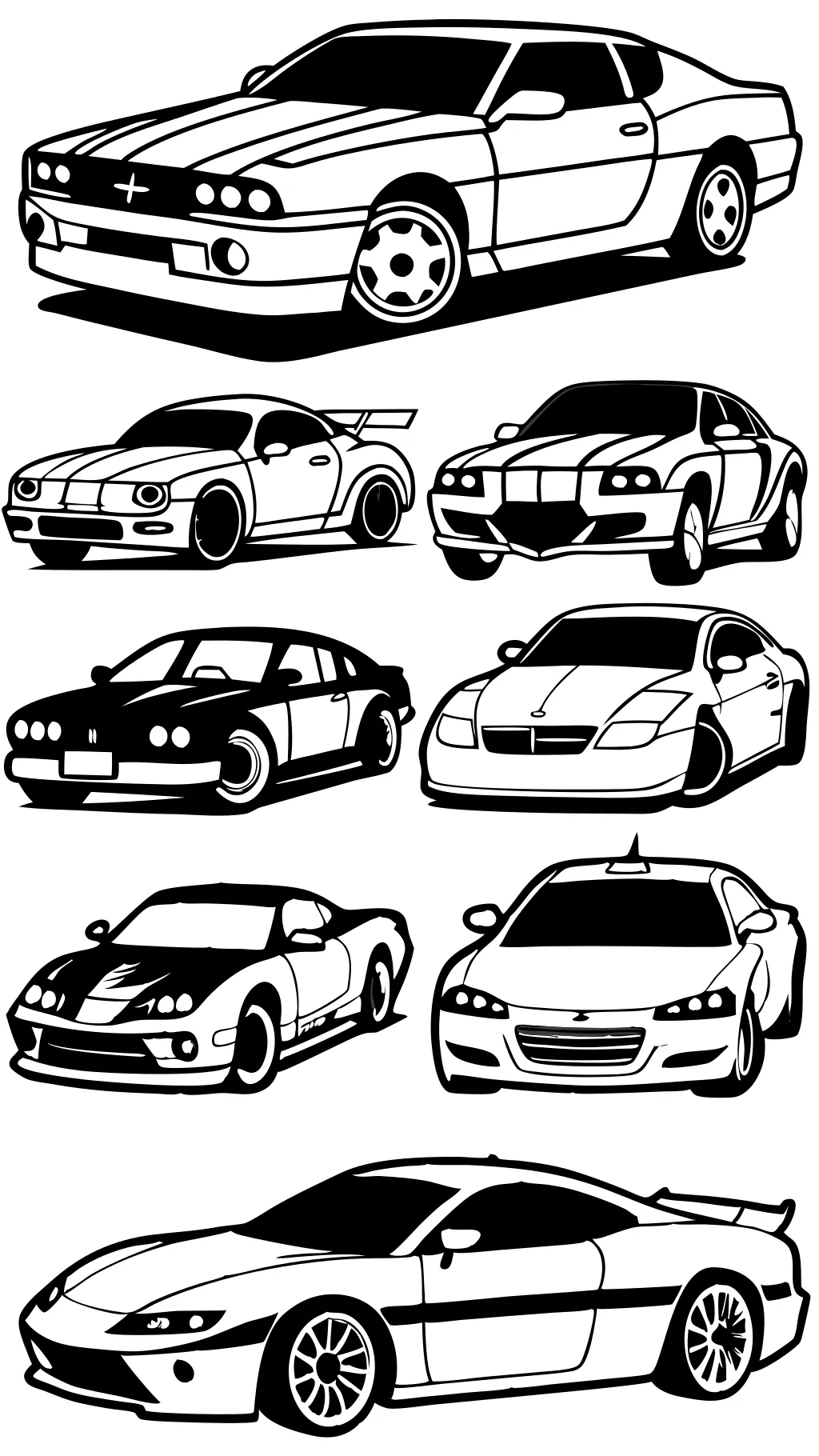 realistic car coloring pages